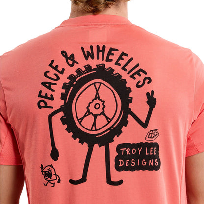 Troy Lee Designs Skyline Short Sleeve Ride Tee - P&W - Melon