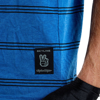 Troy Lee Designs Skyline Short Sleeve Ride Tee - Washed Out - Cobalt