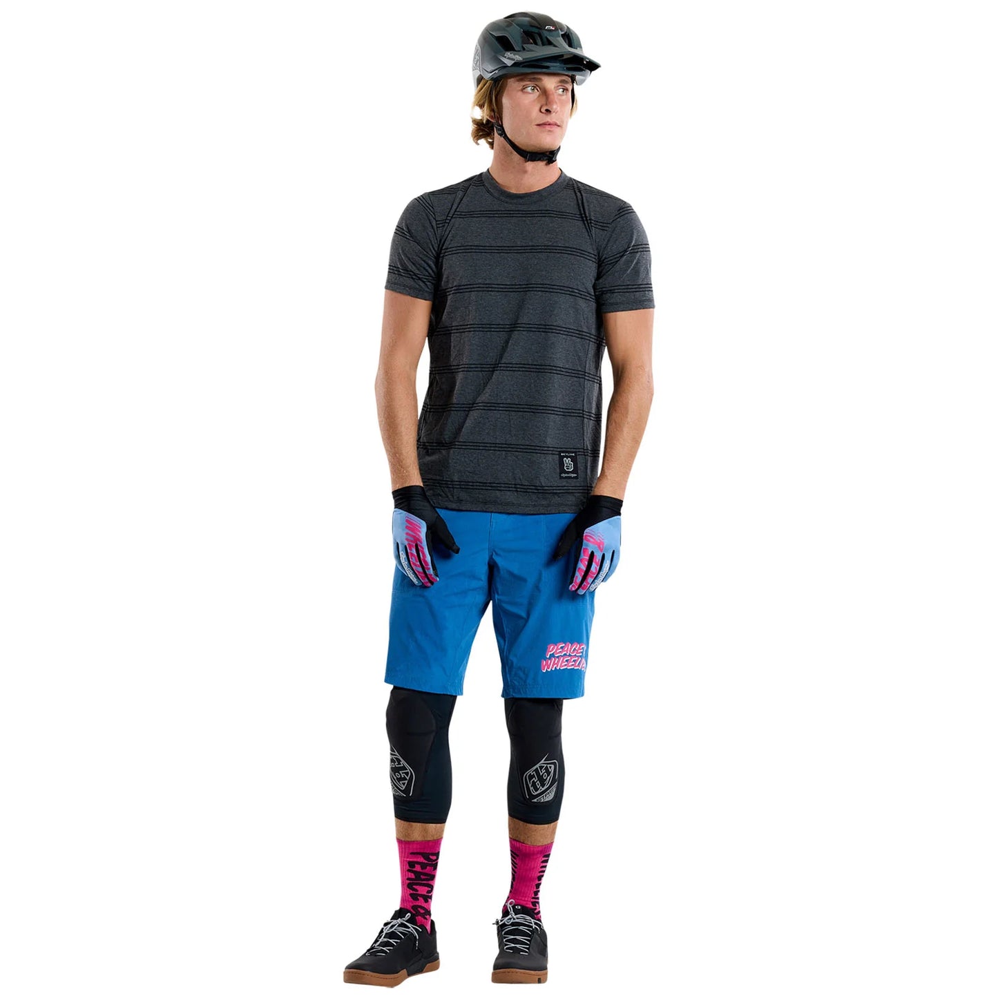 Troy Lee Designs Skyline Short Sleeve Ride Tee - Washed Out - Dark Cloud