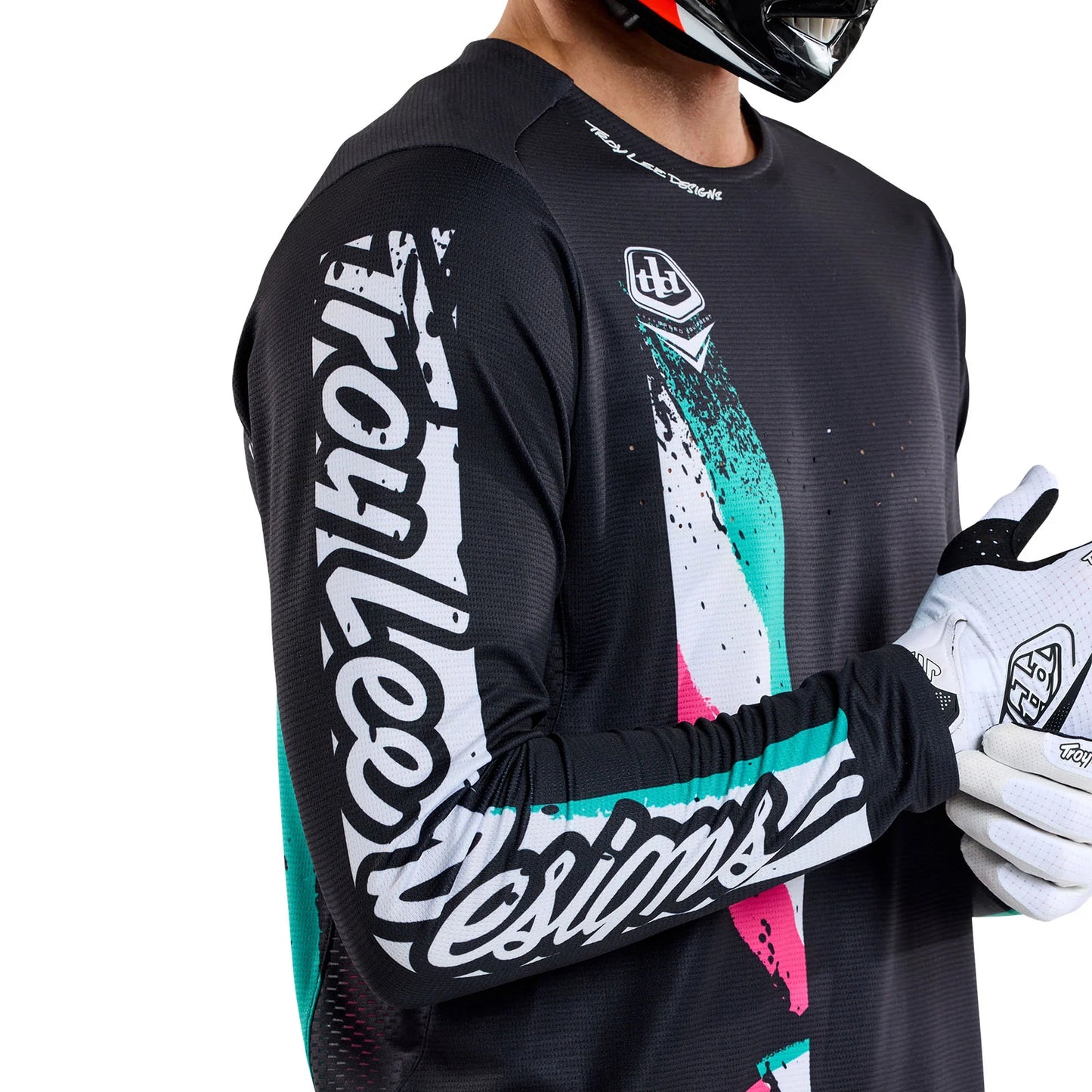 Troy Lee Designs Sprint Long Sleeve MTB Jersey - Full Pull - Black