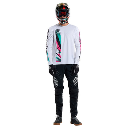 Troy Lee Designs Sprint Long Sleeve MTB Jersey - Full Pull - Chalk