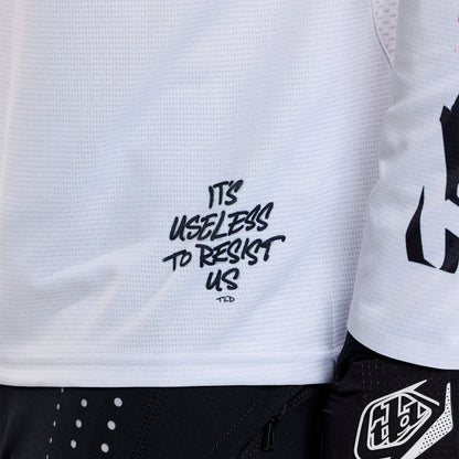 Troy Lee Designs Sprint Long Sleeve MTB Jersey - Full Pull - Chalk