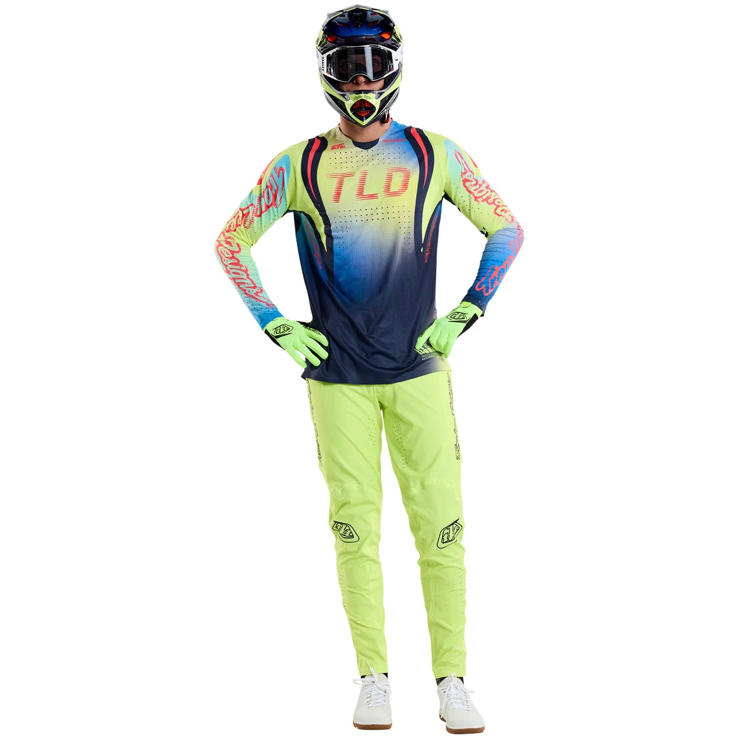 Troy Lee Designs Sprint Ultra Long Sleeve MTB Jersey - Drip - Glo Yellow