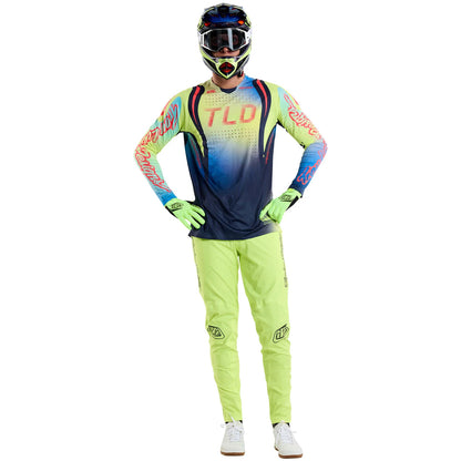 Troy Lee Designs Sprint Ultra Long Sleeve MTB Jersey - Drip - Glo Yellow