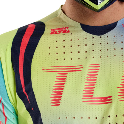 Troy Lee Designs Sprint Ultra Long Sleeve MTB Jersey - Drip - Glo Yellow