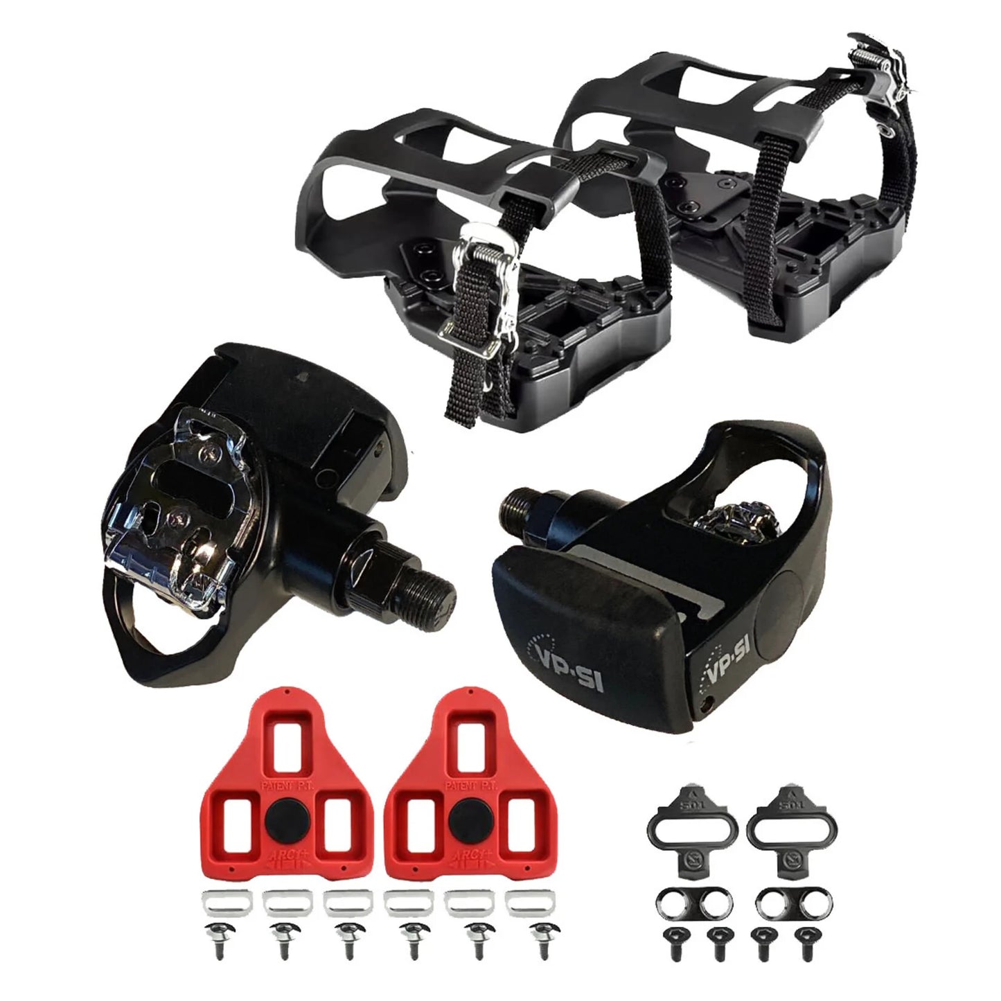 VP Components VP-S1 Triple Trainer Exercise Pedal Kit - Black