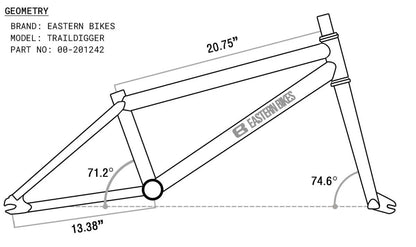 Eastern Traildigger 20" BMX - Gray