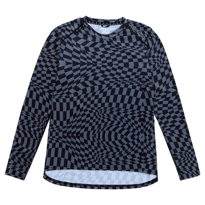 Troy Lee Designs Lilium Long Sleeve MTB Jersey - Womens - Twisted Checkers - Black-Gray